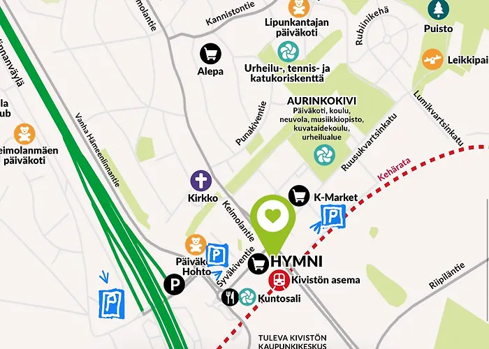To Luxstudio Hymni From Helsinki Airport 6 Min, To 27min, Freeparking In Kivistoe Вантаа