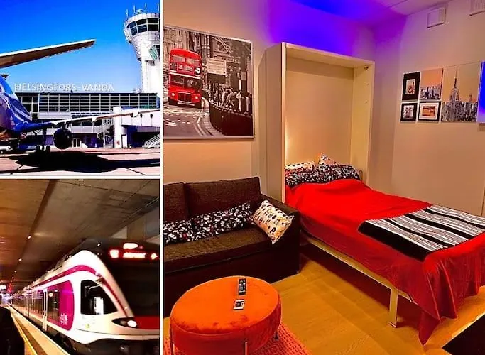 To Luxstudio Hymni From Helsinki Airport 6 Min, To 27min, Freeparking In Kivistoe Апартаменты *